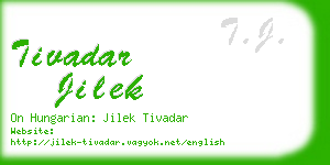 tivadar jilek business card